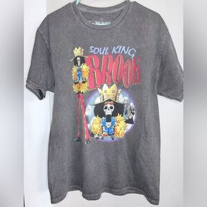 One Piece Soul King Brook Gray T-shirt Men Large